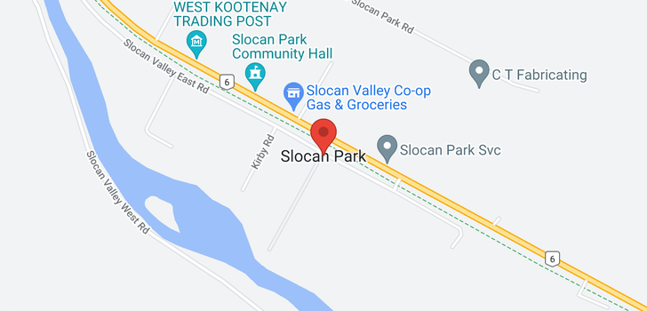 map of 3021 Upper Slocan Road